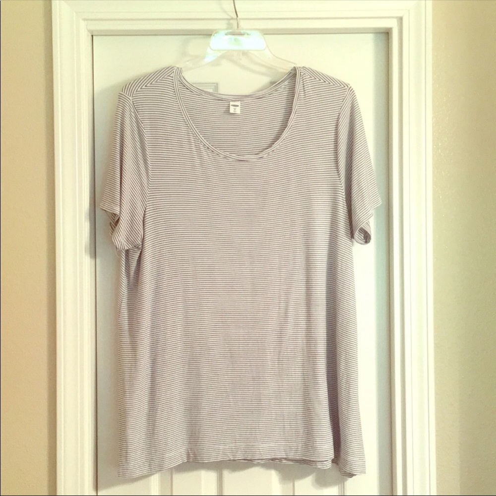 Old Navy XL Luxe Tunic Length Striped Shirt